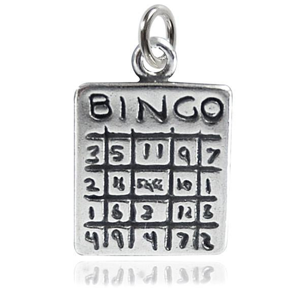 Sterling Silver Bingo Card Charm | Charmarama