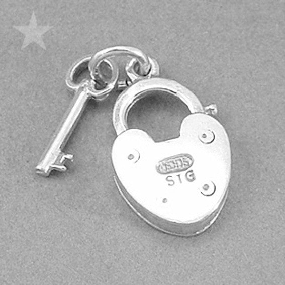 Lock and key on sale charm