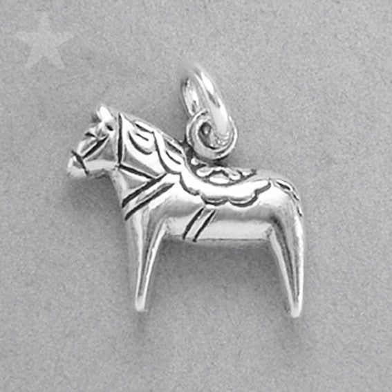 Sterling Silver Dala Horse Charm