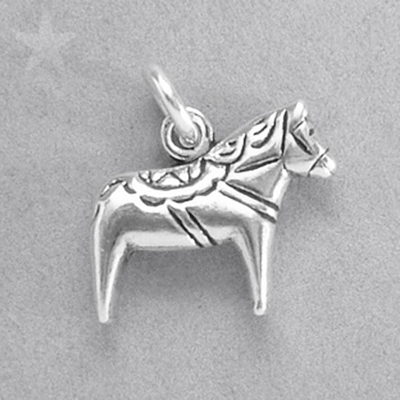 Sterling Silver Dala Horse Charm