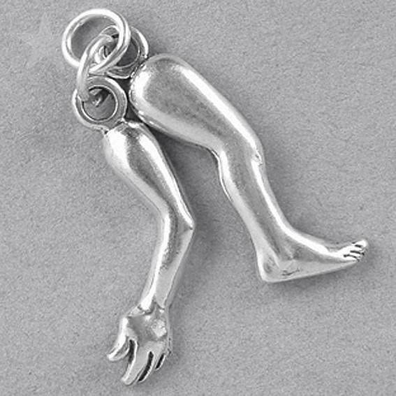 Sterling Silver An Arm And A Leg Charm Pendant