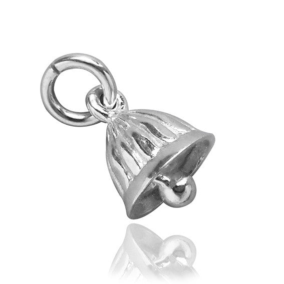 Tiny Bell Charm in Sterling Silver or Gold