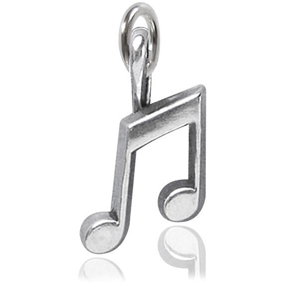 Sterling Silver Music Note Charm Pendant