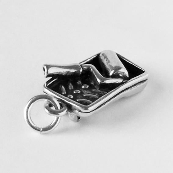 Sterling Silver Paint Tray and Roller Pendant
