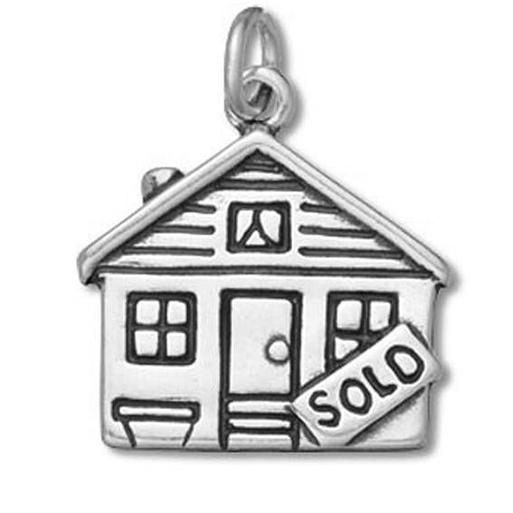 Real Estate House Sold Charm Pendant Sterling Silver