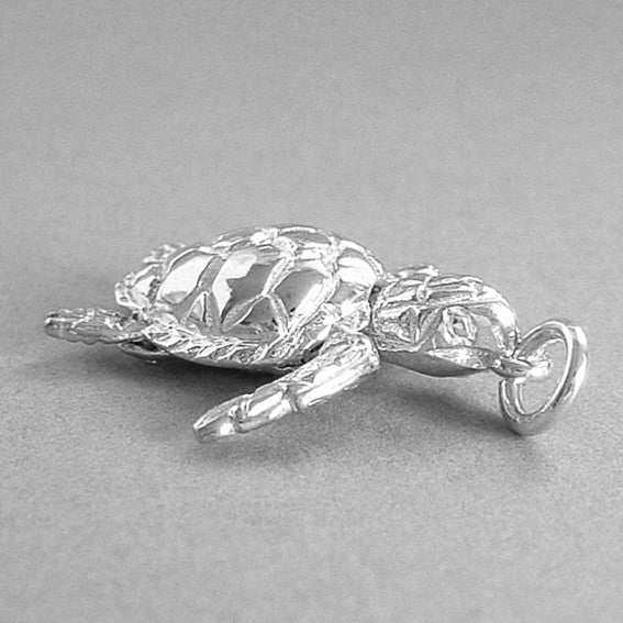 Moving Turtle Pendant Sterling Silver or Gold