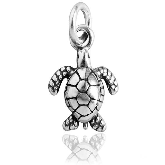 Tiny Sterling Silver Turtle Charm
