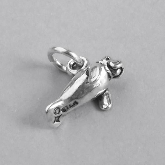 Small Sterling Silver Manatee Charm