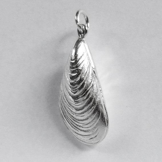 Sterling Silver Mussel Shell Charm