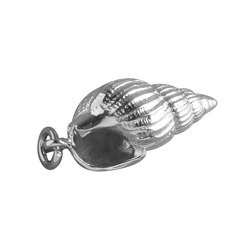 Tulip Shell Charm Sterling Silver or Gold Sea Snail Pendant | Silver Star Charms
