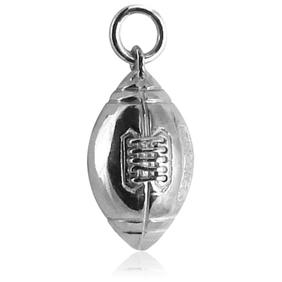 Gridiron Ball Charm in Sterling Silver or Gold