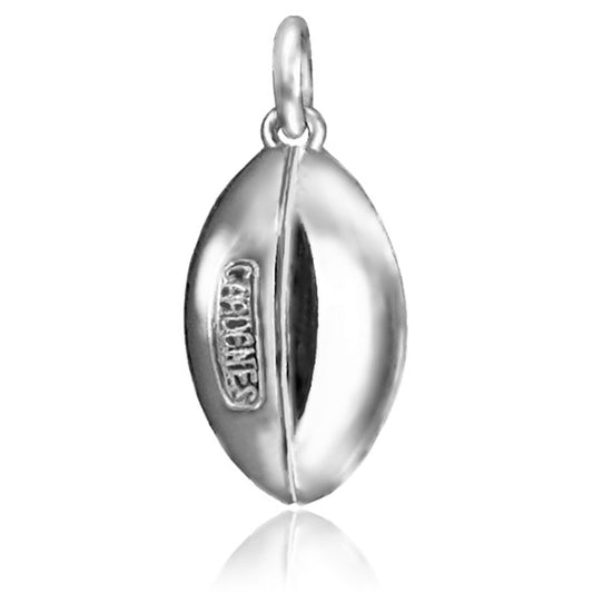 Rugby Football Charm Sterling Silver or Gold Pendant