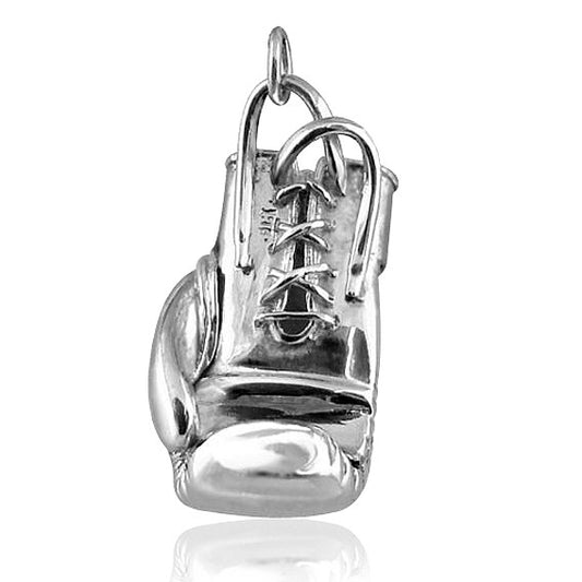 Boxing Glove Pendant in Sterling Silver or Gold