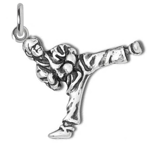 Sterling Silver Karate Move Charm