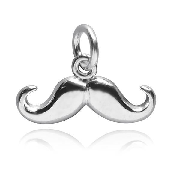 Sterling Silver Moustache Charm | Charmarama