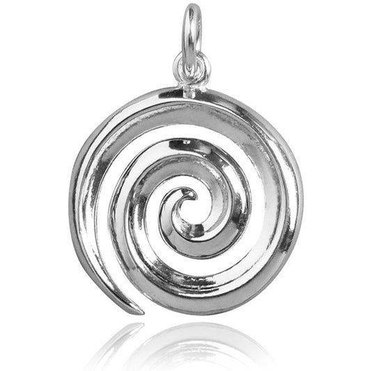 Koru Swirl Maori NZ Symbol Charm in Sterling Silver or Gold | Silver Star Charms