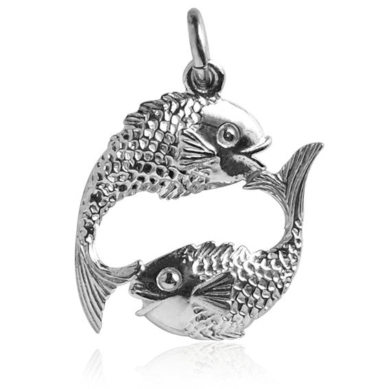 Pisces the Fish Charm in Sterling Silver or Gold
