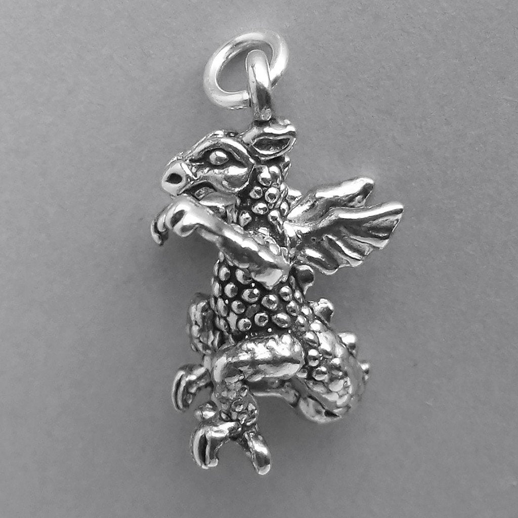 Dragon Charm Sterling Silver Pendant | Charmarama