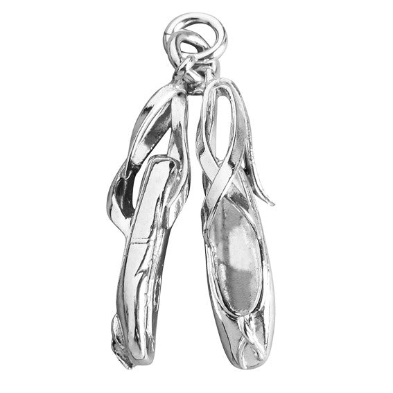 ballet pointe shoes charm sterling silver