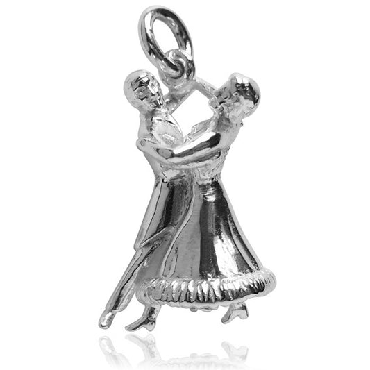 Ballroom Dance Charm in Sterling Silver or Gold