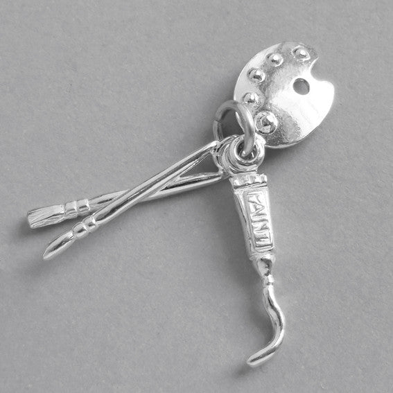 Artist Tools Charm in Sterling Silver