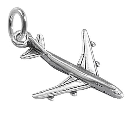 aeroplane charm sterling silver travel souvenir pendant