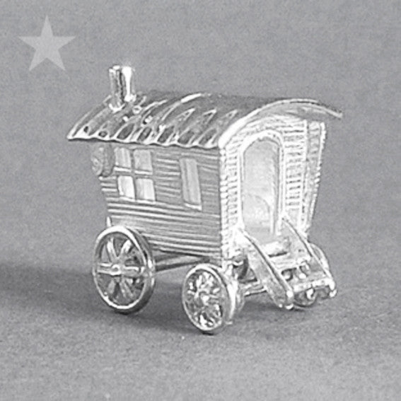 Gypsy Caravan Charm | Sterling Silver Romany Pendant – Charmarama