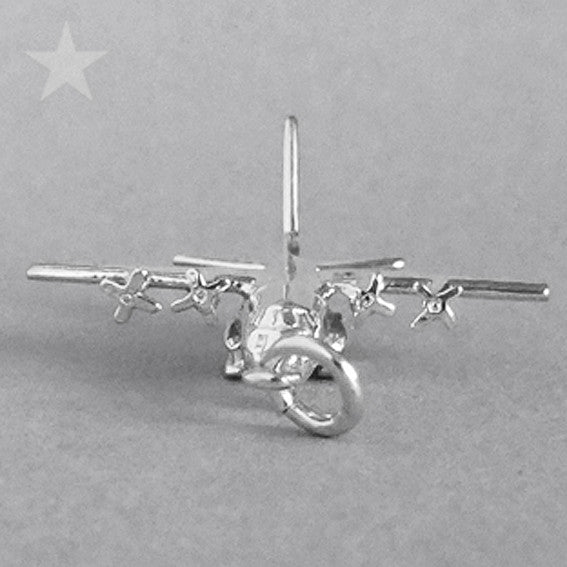 Hercules Aircraft Charm in Sterling Silver or Gold