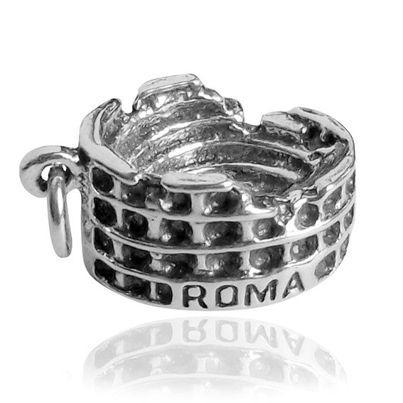 Rome Colosseum Charm in Sterling Silver