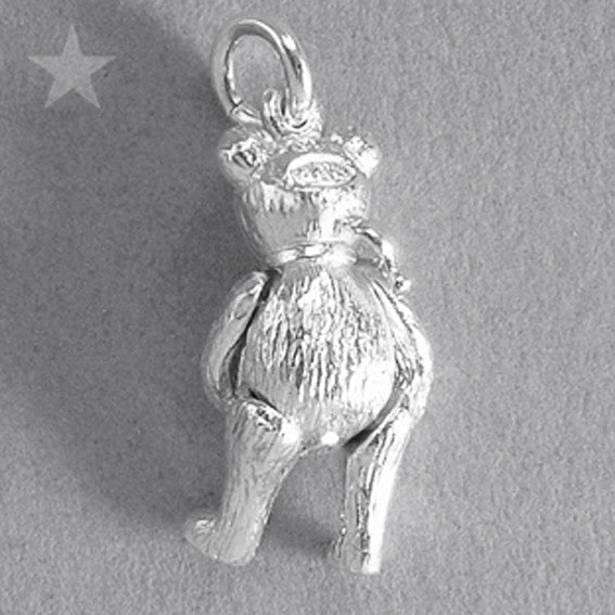 Sterling silver teddy hot sale bear charm