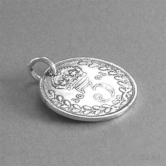 Victorian Threepence Coin Charm