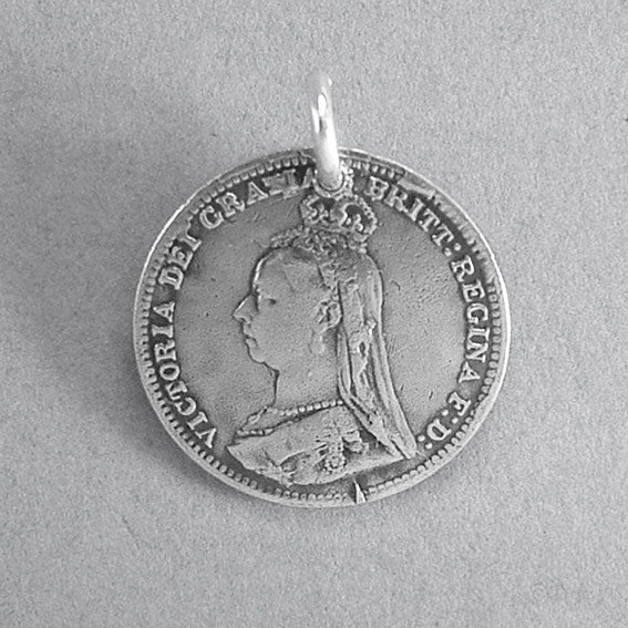Victorian Threepence Coin Charm