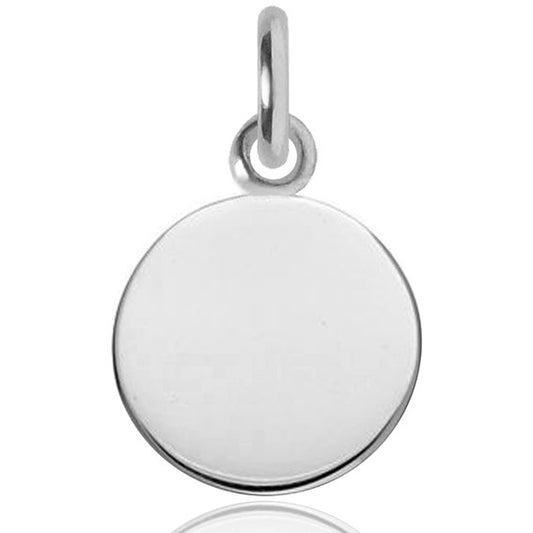 Sterling Silver or Gold Engravable Disc Charm to Engrave
