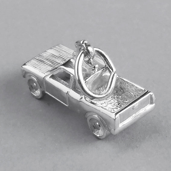 Pick up truck ute vehicle charm pendant in sterling silver or gold