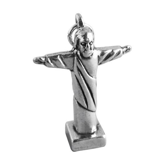Christ the Redeemer Brazil statue charm 925 sterling silver Pendant