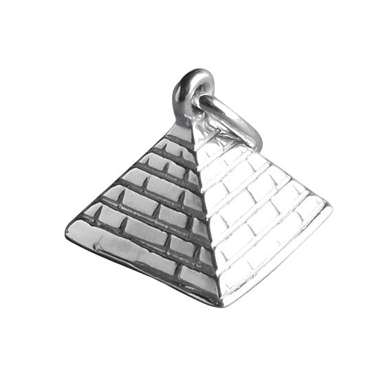 Pyramid charm sterling silver 925 or gold pendant