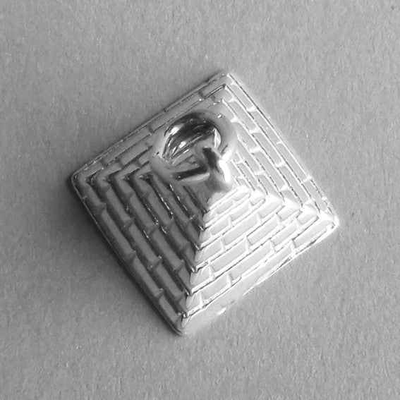 Pyramid charm sterling silver 925 or gold pendant