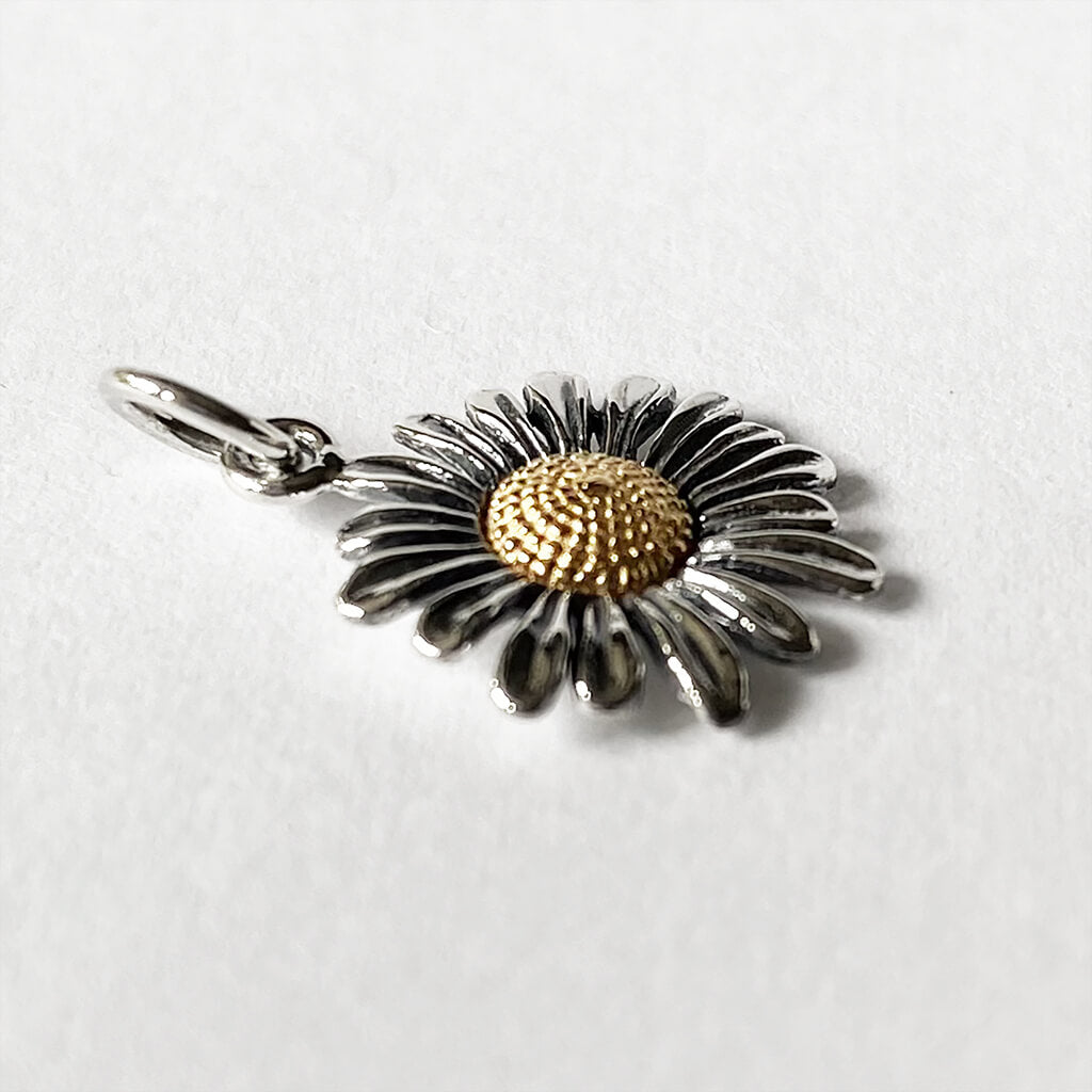 daisy pendant sterling silver charm