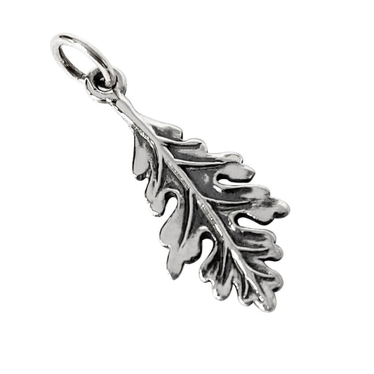 sterling silver oak leaf charm