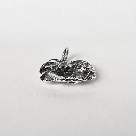 sterling silver pansy charm