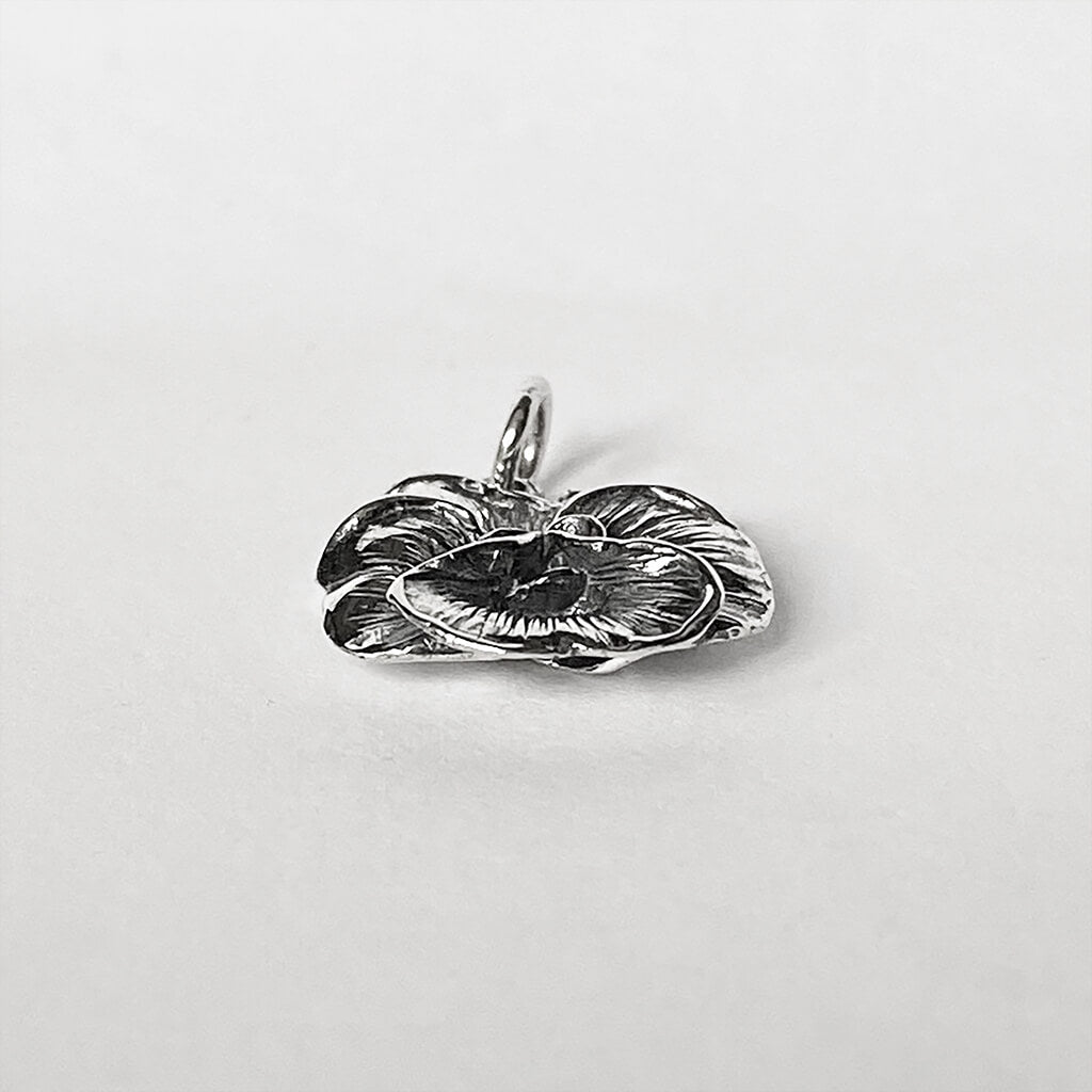 sterling silver pansy charm
