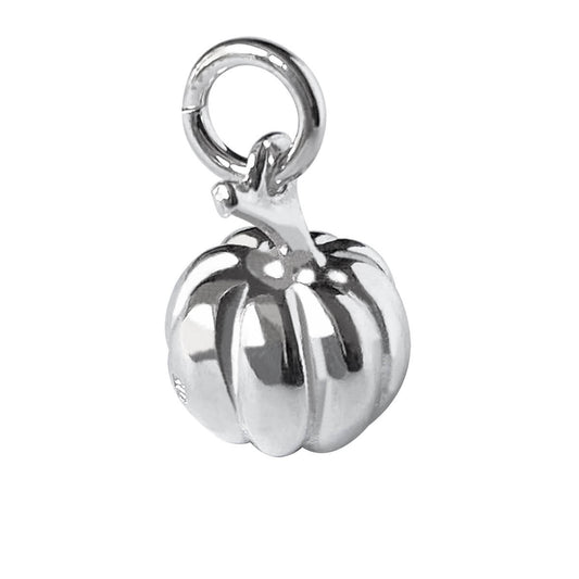 pumpkin charm in sterling silver