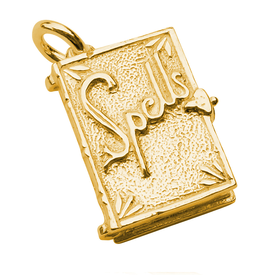 spell book charm in gold