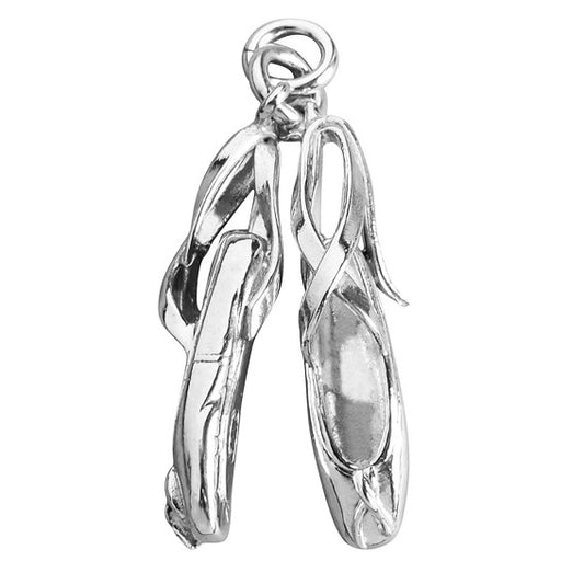 ballet pointe shoes charm sterling silver