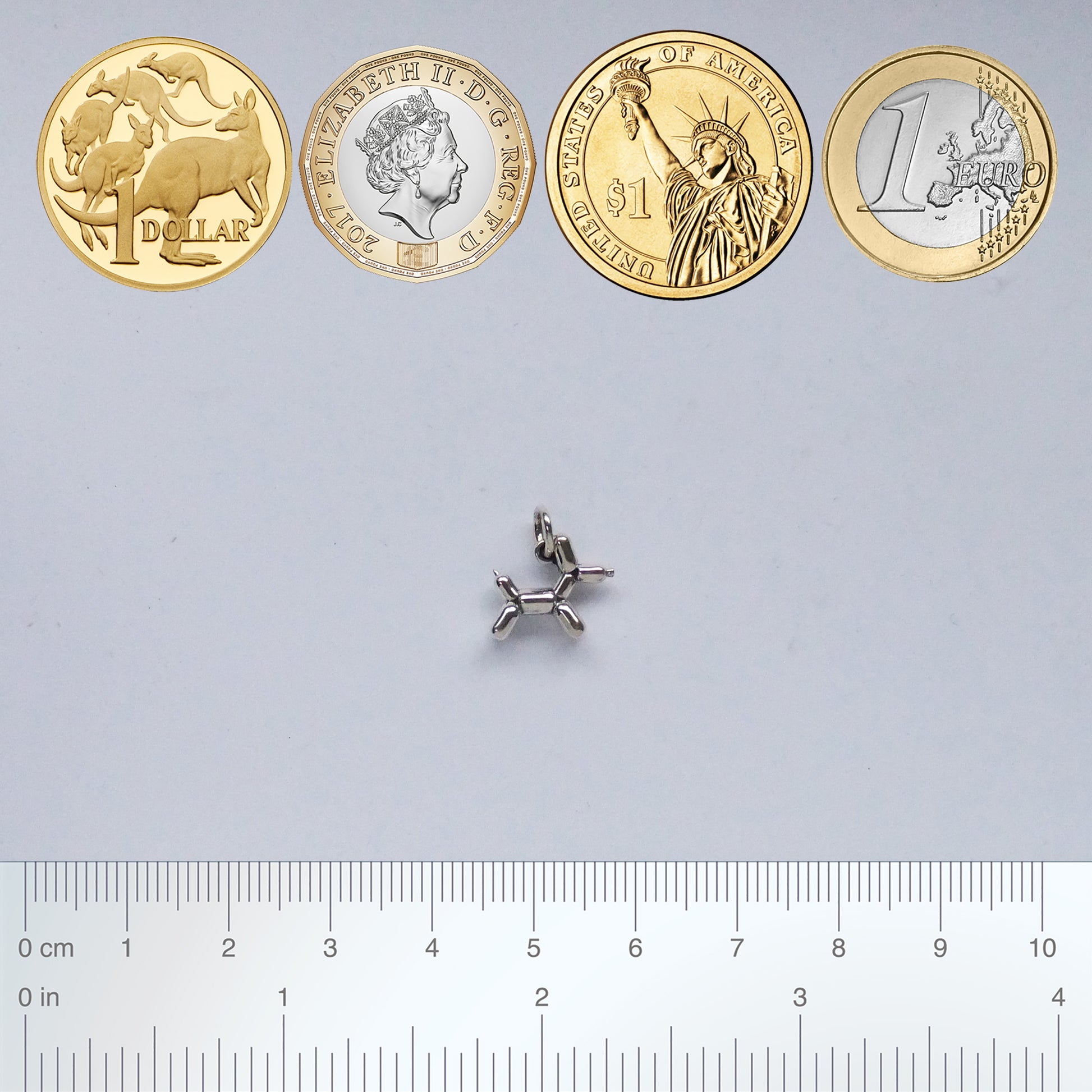 small sterling silver balloon dog charm