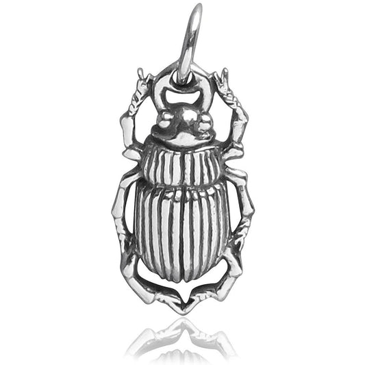 sterling silver beetle charm