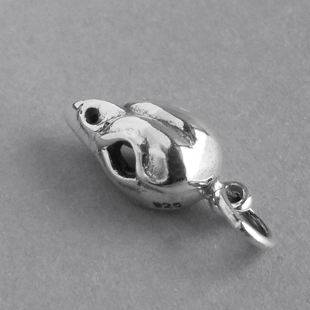 sterling silver bird skull charm