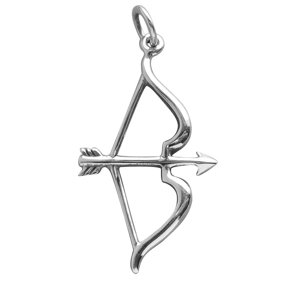 sterling silver bow and arrow charm