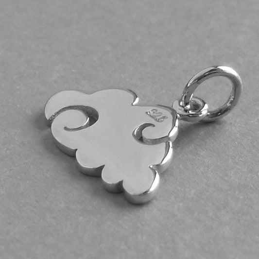 cloud charm in sterling silver