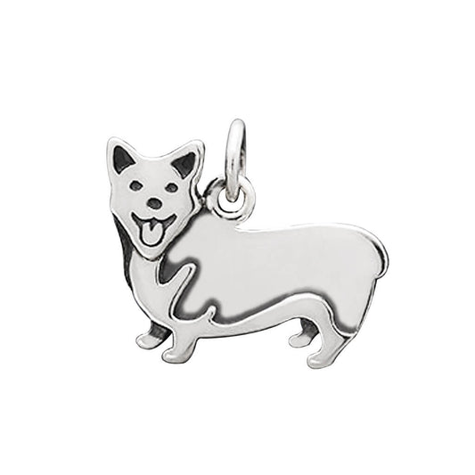 sterling silver corgi charm